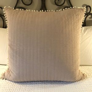 Pompom euro pillow sham by Levtex Home